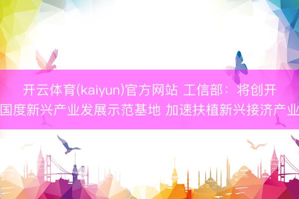 开云体育(kaiyun)官方网站 工信部：将创开国度新兴产业发展示范基地 加速扶植新兴接济产业