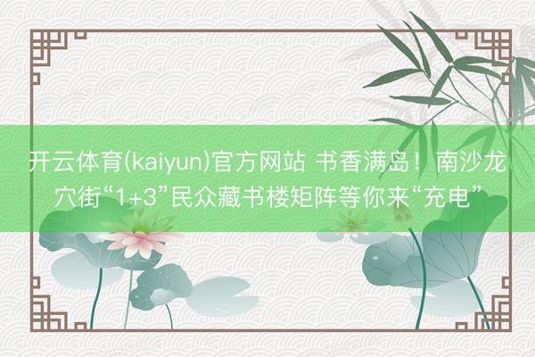 开云体育(kaiyun)官方网站 书香满岛！南沙龙穴街“1+3”民众藏书楼矩阵等你来“充电”