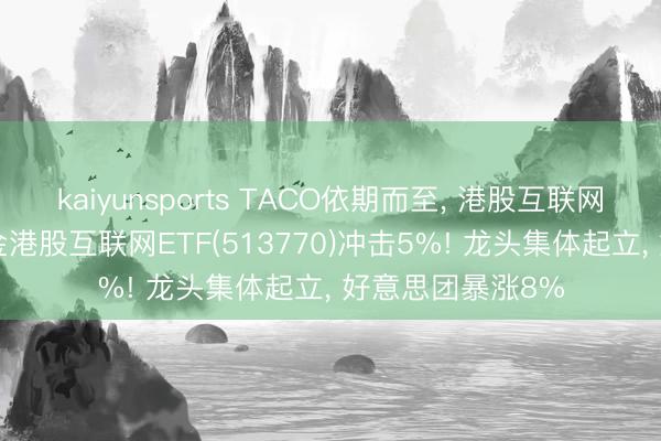 kaiyunsports TACO依期而至， 港股互联网大反攻! 华宝基金港股互联网ETF(513770)冲击5%! 龙头集体起立， 好意思团暴涨8%
